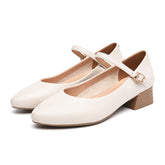 Zapatos Mary Jane de diseñador, tacones suaves genuinos